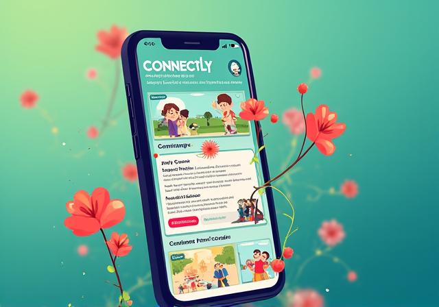 Connectlyアプリのモバイル画面