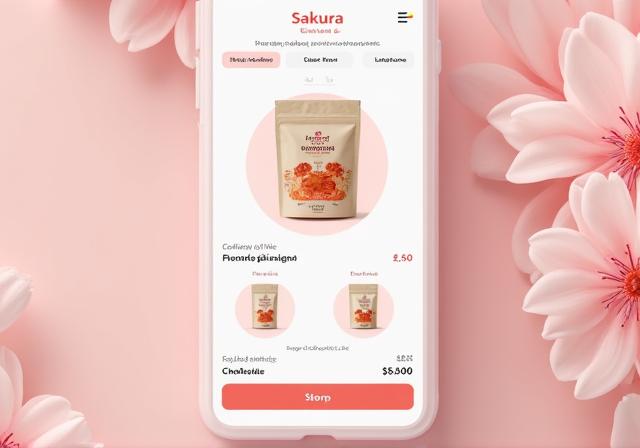 桜の食品のECサイトのスクリーンショット